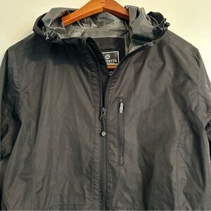Mondetta Lightweight Hooded Windbreaker Rain Jacket Black Womens Size Medium